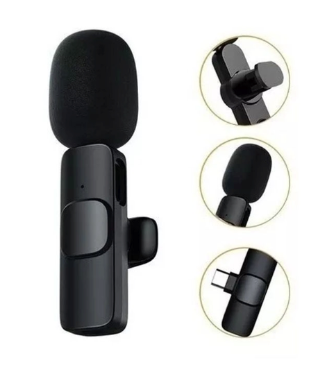 Micrófono Inalámbrico de Solapa con Adaptador Tipo C